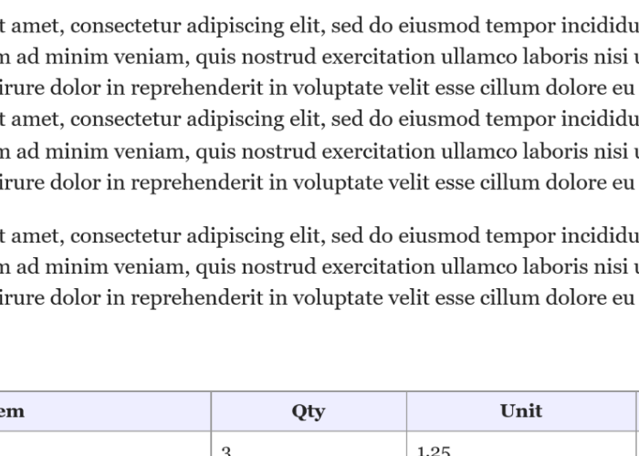 Serif paragraphs and a table header, rendered sharply at fit width